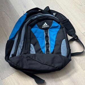 Adidas Men's Black and Blue Backpack